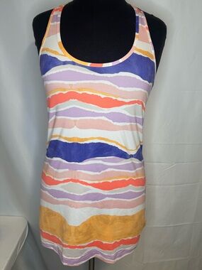 Lululemon Multicolor Stripe Cool Racerback Tank Size 6/8